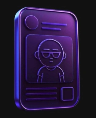 Purple three-dimensional membership pass